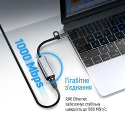 Сетевой адаптер ColorWay USB-A/USB-С 3.0 - RJ45 (CW-AD-CRG) - Картинка 6
