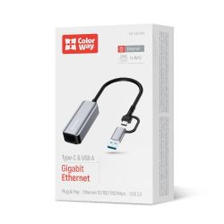 Сетевой адаптер ColorWay USB-A/USB-С 3.0 - RJ45 (CW-AD-CRG) - Картинка 12