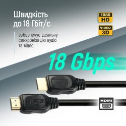Кабель ColorWay HDMI - HDMI V 2.0 (M/M), 4K/60 Гц, 3 м, Black (CW-CBHD079-BK) - Картинка 7