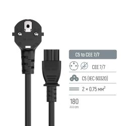   ColorWay CEE7/7-C5, 1.8 , Black (CW-CBP083-BK) -  5