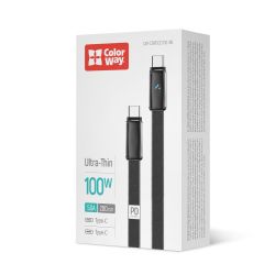 ������ ColorWay USB Type-C - USB Type-C (M/M), ultra-thin, 5�, 1 �, Black (CW-CBPDCC100-BK) - �������� 4