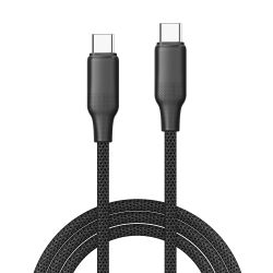 Кабель ColorWay USB Type-C - USB Type-C (M/M), TPE embossed, 3А, 1 м, Black (CW-CBPDCC101-BK) - Картинка 2