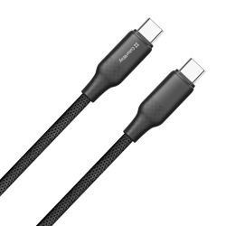 Кабель ColorWay USB Type-C - USB Type-C (M/M), TPE embossed, 3А, 1 м, Black (CW-CBPDCC101-BK) - Картинка 4