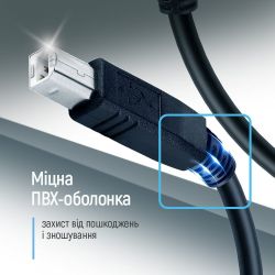 ������ ColorWay USB - USB Type-B V 2.0 (M/M), 3 �, Black (CW-CBUB073-BK) - �������� 5