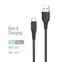 ������ ColorWay USB - USB Type-C (M/M), textured PVC, 3�, 1 �, Black (CW-CBUC094-BK) - �������� 5