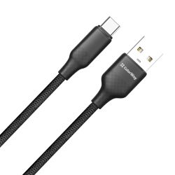 ������ ColorWay USB - USB Type-C (M/M), TPE embossed, 3�, 1 �, Black (CW-CBUC101-BK)