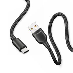 Кабель ColorWay USB - USB Type-C (M/M), TPE embossed, 3А, 1 м, Black (CW-CBUC101-BK) - Картинка 2