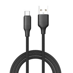 Кабель ColorWay USB - USB Type-C (M/M), TPE embossed, 3А, 1 м, Black (CW-CBUC101-BK) - Картинка 3