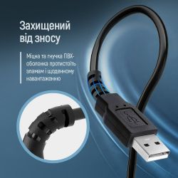 Кабель ColorWay USB - USB V 2.0 (M/F), 1.8 м, Black (CW-CBUF076-BK) - Картинка 3