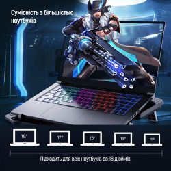 Підставка для ноутбука Охолоджуюча пiдставка для ноутбука ColorWay Cooling Game Pro S4, 10-17” (CW-CGPS4) - Картинка 9