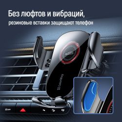 Автотримач для телефону ColorWay ClampSnap, Black, в дефлектор повітроводу, механічний затискач (CW-CHMH19-BK) - Картинка 4