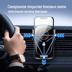 Автотримач для телефону ColorWay ClampSnap, Black, в дефлектор повітроводу, механічний затискач (CW-CHMH19-BK) - Картинка 6