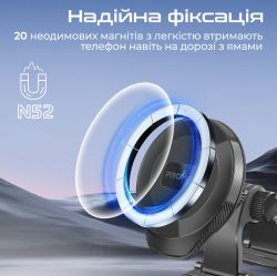 Тримач автомобільний Promate Arcmount Black - Картинка 3