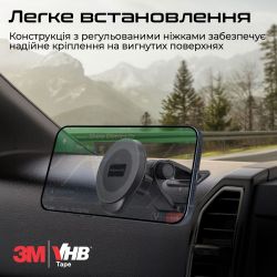 Тримач автомобільний Promate Arcmount Black - Картинка 6