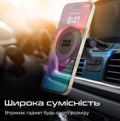 Тримач автомобільний Promate Arcmount Black - Картинка 7