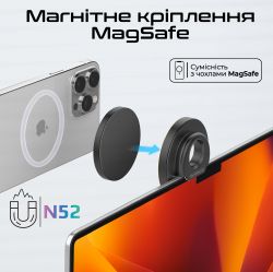 Держатель для смартфона магнитный Promate VersaMount Black - Картинка 3