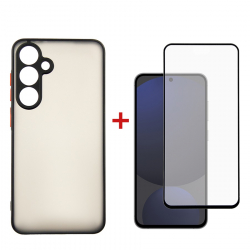 �����-�������� Dengos Matt ��� Samsung Galaxy S25 FE Black (DG-KM-168) + ������� ����