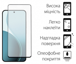 Защитное стекло Dengos для Oppo Reno14/14 F/14 FS 5G Black Full Glue (DG-TG2P-93) 2 шт. - Картинка 2