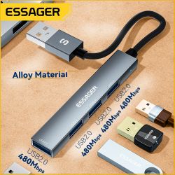 USB-хаб Essager Fengyang 4 in 1 Splitter USB-A (EHBA04-FY10-P) - Картинка 2