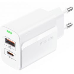Зарядний пристрій Foneng EU66 (USBх3A, USB-Cх3A) 20W White (EU66-CH-W) - Картинка 2
