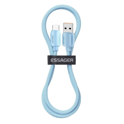 Кабель Essager Breeze USB - USB Type-C (M/M), 100W, 1 м Blue (EXC7A-WL03-P) - Картинка 4