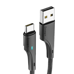 Кабель Essager Rousseau USB - USB Type-C (M/M), 1 м Black (EXCT-LS01) - Картинка 10