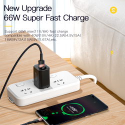 Кабель Essager Star USB - USB Type-C (M/M), 66W, 1 м Black (EXCT-XC01) - Картинка 4