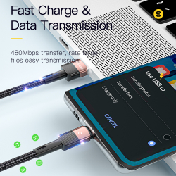 Кабель Essager Star USB - USB Type-C (M/M), 66W, 1 м Black (EXCT-XC01) - Картинка 5