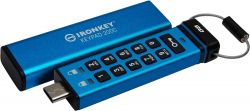 Флеш-накопитель USB3.2 128GB Kingston IronKey Keypad 200 Type-C Blue (IKKP200C/128GB) - Картинка 4