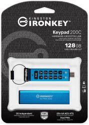 Флеш-накопитель USB3.2 128GB Kingston IronKey Keypad 200 Type-C Blue (IKKP200C/128GB) - Картинка 6