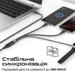 ������ Promate USB Type-C - 2�USB Type-C 100W Apple Watch Charger 5W (M/M), 5A, 1.4 �, Black (fusion-ccw.black) - �������� 5
