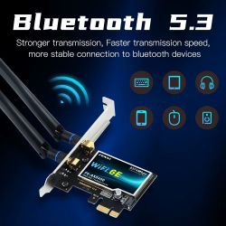 Сетевая карта PCI-E x1, Fenvi FV-AX5400, WiFi 6E (до 5374 Mbps), Bluetooth 5.3, Intel AX210, 2 внешние антенны - Картинка 5