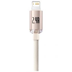 Кабель Baseus Crystal Shine USB - Lightning, 2.4A, 2м Pink (CAJY001204) - Картинка 3