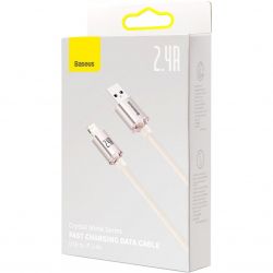 Кабель Baseus Crystal Shine USB - Lightning, 2.4A, 2м Pink (CAJY001204) - Картинка 7