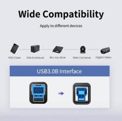 ������ ��� �������� Cabletime USB - USB Type-B (M/M), 2 �, Black (CA12L) - �������� 2