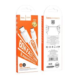 Кабель Hoco X88 Gratified 60W USB Type-C - USB Type-C, 1 м, White (6931474783370) - Картинка 2