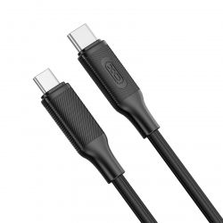 Кабель XO USB Type-C - USB Type-C (M/M), 3А, 60W, 1.2 м, Black (NB-Q265B-CC.black) - Картинка 2