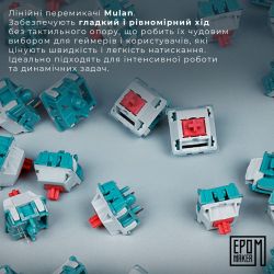 ���������� ������������ Epomaker Shadow-X 70% Mulan Switch Hot-Swap (2.4G/BT/USB) LCD Screen RGB UA White (SHX-W-M) - �������� 15