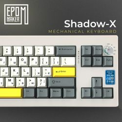 ���������� ������������ Epomaker Shadow-X 70% Mulan Switch Hot-Swap (2.4G/BT/USB) LCD Screen RGB UA White (SHX-W-M) - �������� 2