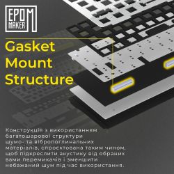 ���������� ������������ Epomaker Shadow-X 70% Mulan Switch Hot-Swap (2.4G/BT/USB) LCD Screen RGB UA White (SHX-W-M) - �������� 11