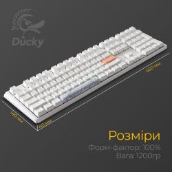 Клавиатура Ducky One 3 Cherry MX Blue RGB UA USB White (DKON2108ST-CUAPXPWWWSC1) - Картинка 5