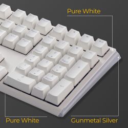 Клавиатура Ducky One 3 Cherry MX Blue RGB UA USB White (DKON2108ST-CUAPXPWWWSC1) - Картинка 6