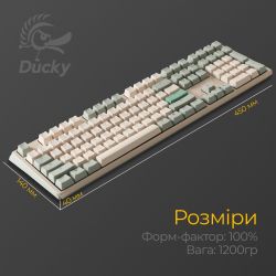 Клавиатура Ducky One 3 Cherry MX Speed Silver UA USB Matcha Cream (DKON2108-PUAPXМAEGGC1) - Картинка 4