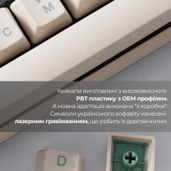Клавиатура Ducky One 3 Cherry MX Speed Silver UA USB Matcha Cream (DKON2108-PUAPXМAEGGC1) - Картинка 6