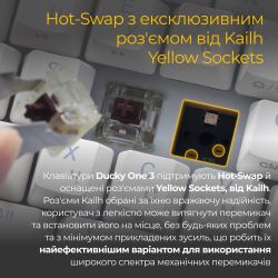 Клавіатура Ducky One 3 Mini Cherry MX Brown RGB UA USB White (DKON2161ST-BUAPXPWWWSC1) - Картинка 12