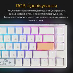Клавиатура Ducky One 3 SF Cherry MX Red RGB UA USB White (DKON2167ST-RUAPXPWWWSC1) - Картинка 4