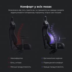Кресло для геймеров Anda Seat Kaiser 4 Size L Black Premium PVC (AD12YDDC-L-20-B-PV/C) - Картинка 10