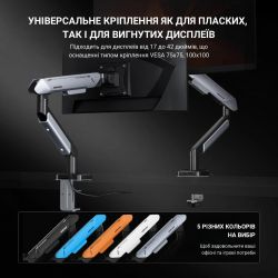 � ��������� Anda Seat Stealth Pro II RGB 17"-42" White (AD-W-A9X-1S-BW) (VESA100�100) - �������� 14