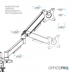 Кронштейн OfficePro MA512B 17-32" Black (VESA100х100) - Картинка 13