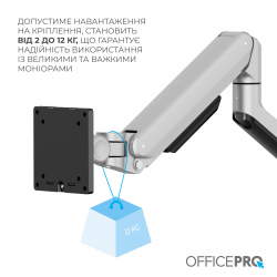 Кронштейн OfficePro MA601G 17-40" Gray (VESA100х100) - Картинка 8